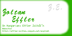 zoltan effler business card